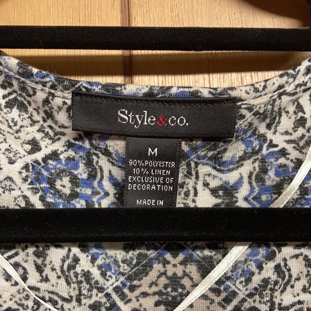 Roll Tab Sleeve Boho Blouse - Picture 2 of 6